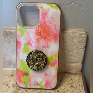 Sonix Floral Phone Case with Gold Glitter PopSocket